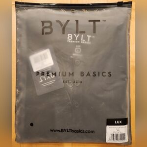 BYLT Long Sleeve Black Henley (size - L)
